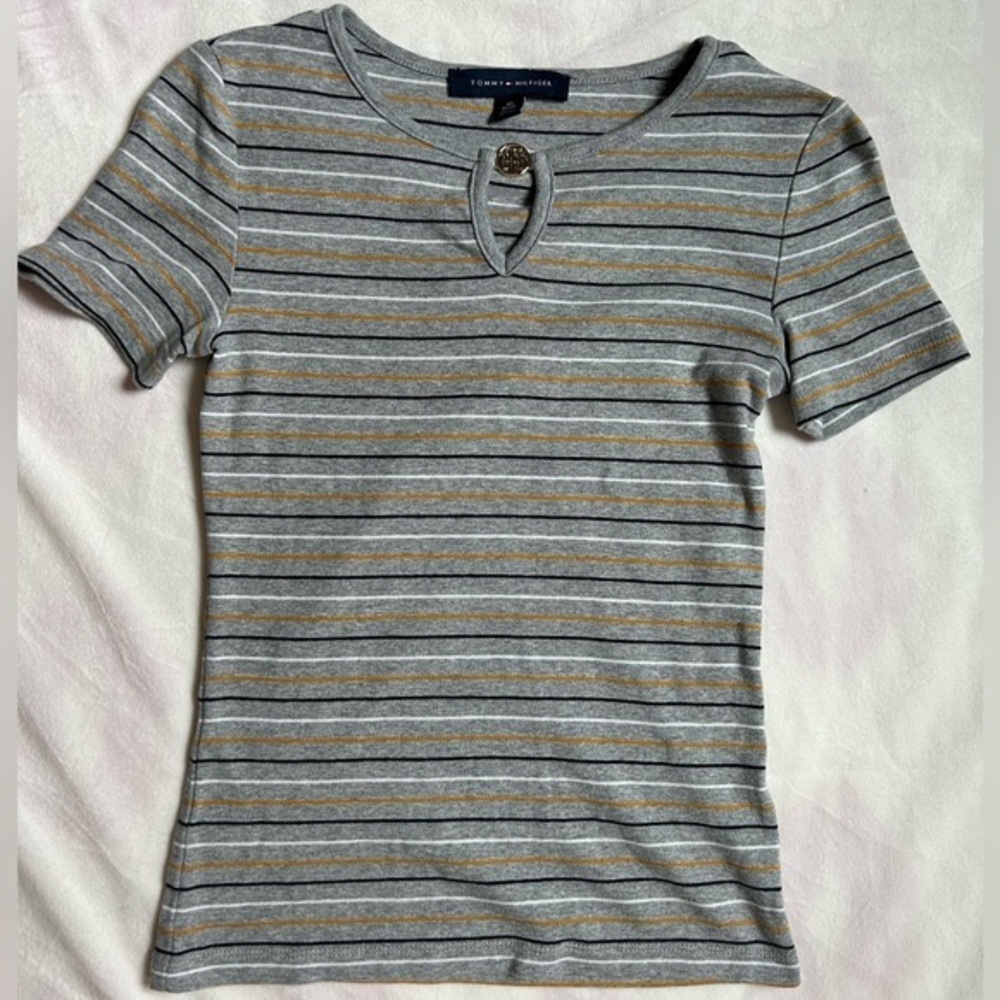 Tommy Hilfiger Women’s Gray Striped Tee